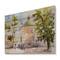 Designart - Rustic Church In The Village - Country Print on Natural Pine Wood
